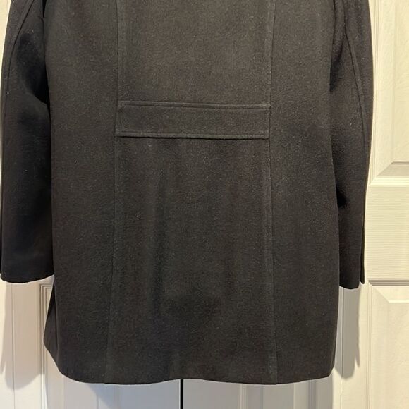 Tower‎ By London Fog Black Wool Blend Button Up Car Coat Size L - Picture 10 of 15